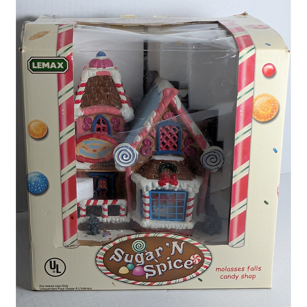 Lemax Sugar 'N Spice Molasses Falls Candy Shop 45064 Christmas Village Building